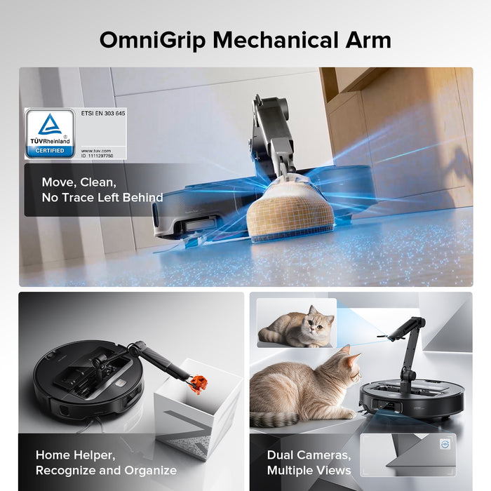 robot odkurzający roborock saros z70 z ramieniem mechanicznym omnigrip