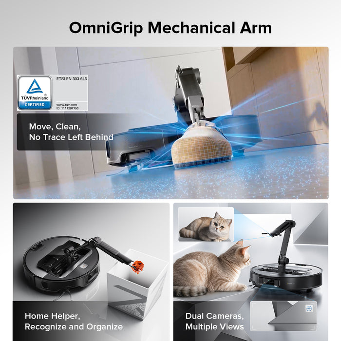robot odkurzający roborock saros z70 z ramieniem mechanicznym omnigrip