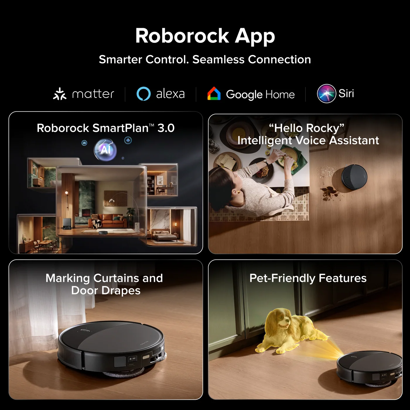 roborock saros 20 – podwozie adaptilift 3.0 zapewniające płynny przejazd progowy